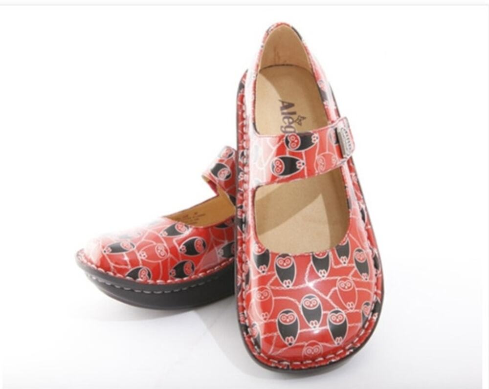 Alegria Paloma Coral Owl Print Size 35